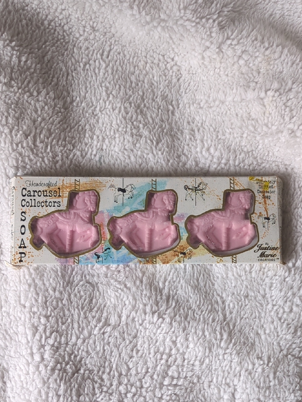 Carousel Collectors Pink Merry Go Round Horse Bar Soap Trio